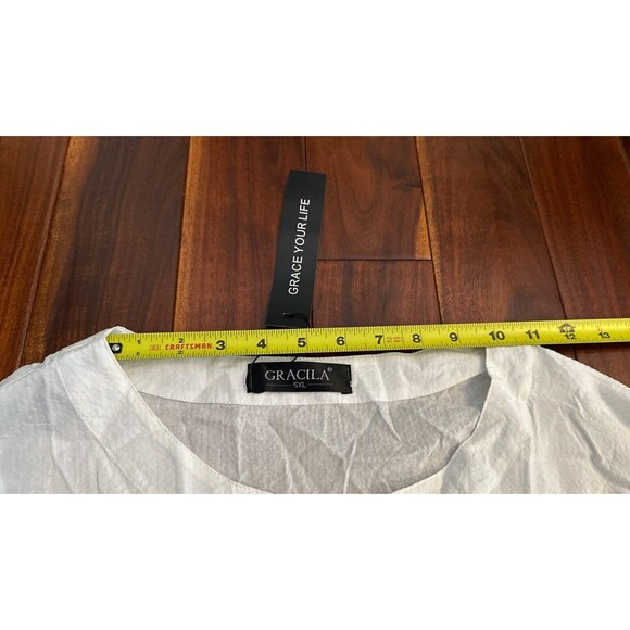 Women’s Blouse Shirt Floral Flowers Lace 5XL White Flowy Boho Gracila - Picture 13 of 16